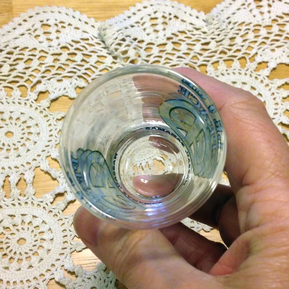 Bahamas Hippie Shot Glass, Peace Out!
